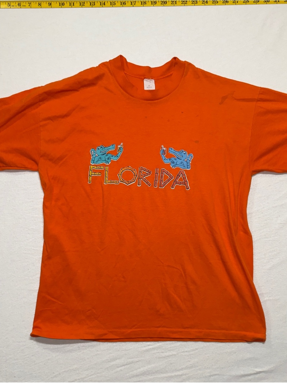 Hallmark 1980s Orange Florida Graphic Short Sleeve Tee single stitch